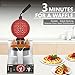 POPFOODEX Belgian Waffle Maker, 110V Industrial Waffle Maker w/Non-Stick Coating and Adjustable Temperature (122-572°F), 1200W Rotary Commercial Waffle Machine w/Timer, Restaurants and Food Trucks