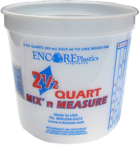 Encore Plastics LS61086 2.5 Quart Mix' N Measure Container Comes Without Lids - (Pack of 12) - //coolthings.us