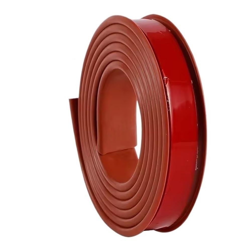 Loacea Brown U-Shaped Seal Strip 5Meters U-Shape Edge Banding Strip, Self-Adhesive Flexible Tpe Rubber Furniture Corner Guards 1Pc(,12Mm)