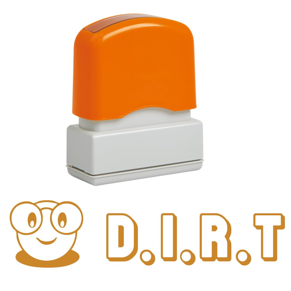 Dirt Self-Inking Teacher Stamp, Reinkable, Quality School Stamp 10x39mm Bronze Ink