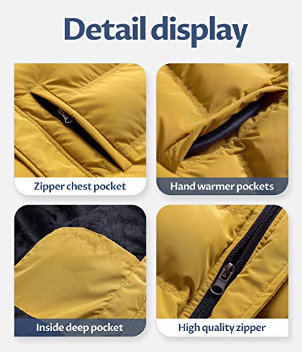 Image of CREATMO US Men's Puffer Jacket Waterproof Winter Parka jacket Warm Thicken Ski Coat