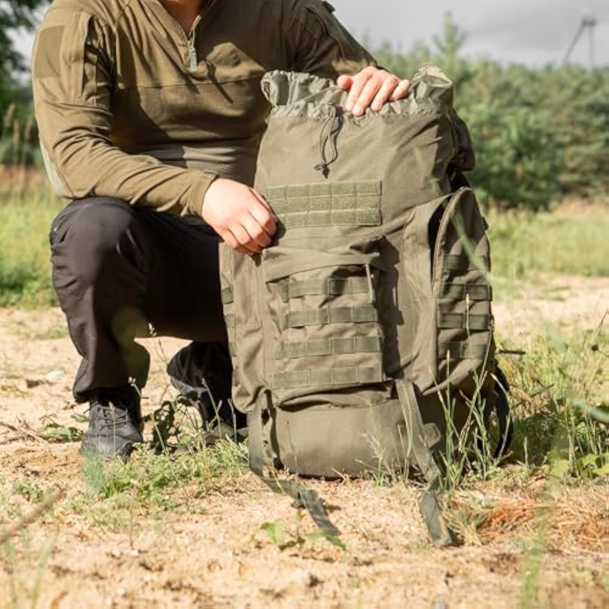 Combat Backpack with Molle System for Tactical Use