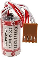 Vista 2 de Batería PLC de 1600 mAh ER1733 23A 3.6 V para 3G2A9-BAT08 C500-BAT08 PLC JAE2.0.197in-4P con enchufe marrón