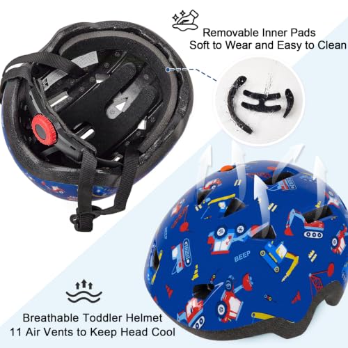 Image of Toddler Helmet, Adjustable Kids Bike Helmet for Ages 1-3-8