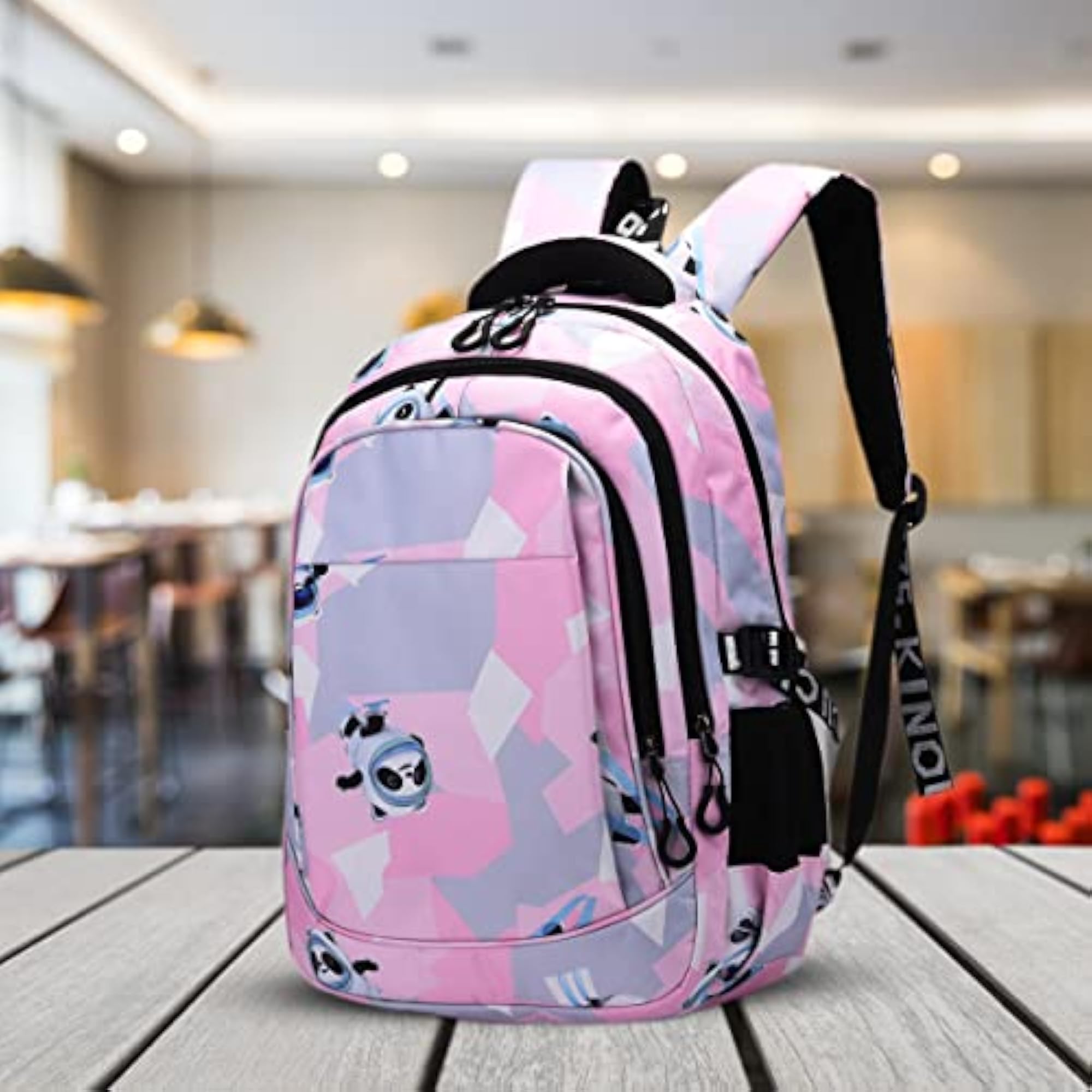 Stylish Water Resistant Heart Star Printed School Backpack, Gift