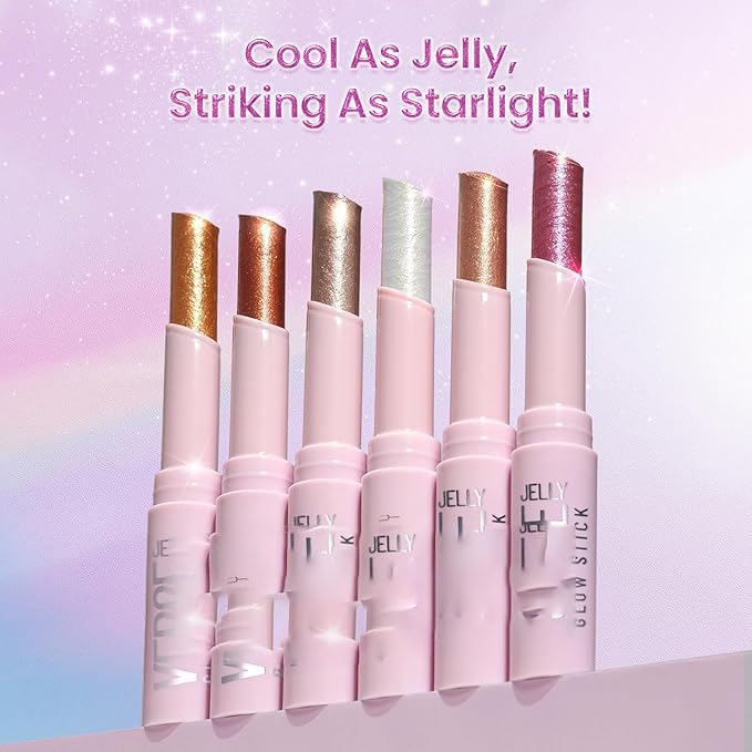 Image of Jelly Verse Eyeshadow Glow Stick | Rich Colour Payoff | Crease-Proof | Sparkling Shine | 6 Stellar Shades,3g | Shade- (01 Star Shower)