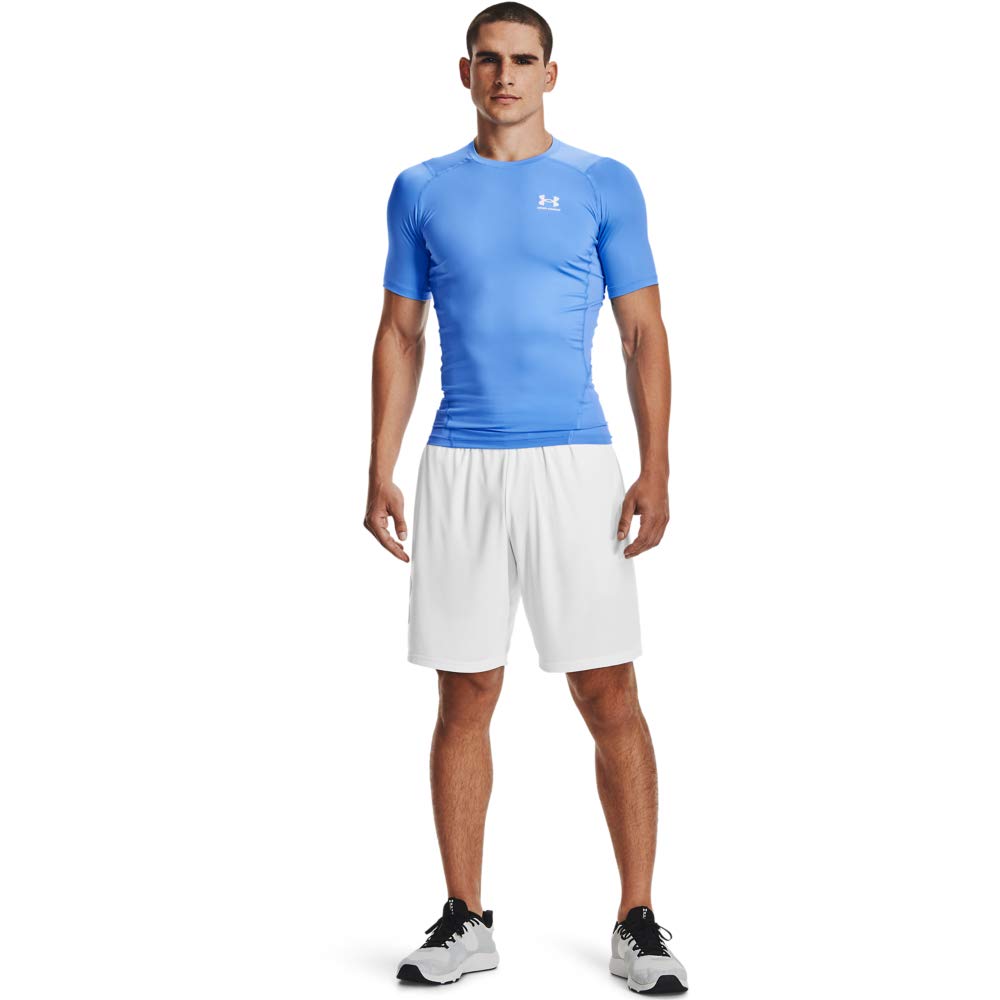 Under Armour UA HG Armour Comp SS, T-shirt à manches courtes, T-shirt de compression pour homme Homme, Black / White, 3XL