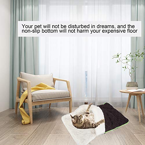 Fishawk Cama de caverna para animais de estimação, cama de pelúcia quente para gatos