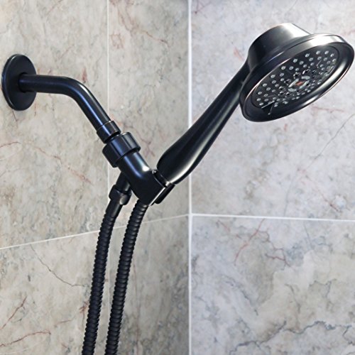 Cabezal de ducha portátil con brazo y manguera de acero inoxidable miniatura 6