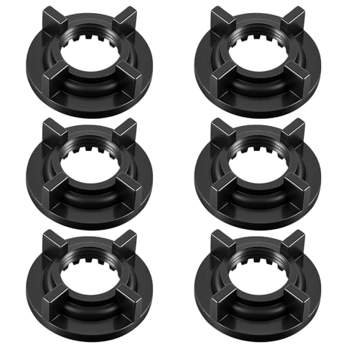 6PCS 3/4' IPS Faucet Mounting Lock Nut, Ymapinc PP Plastic Faucet Nuts, Replacement Parts for Kitchen & Bathroom Faucets Accessories for Sink Installation & Repair