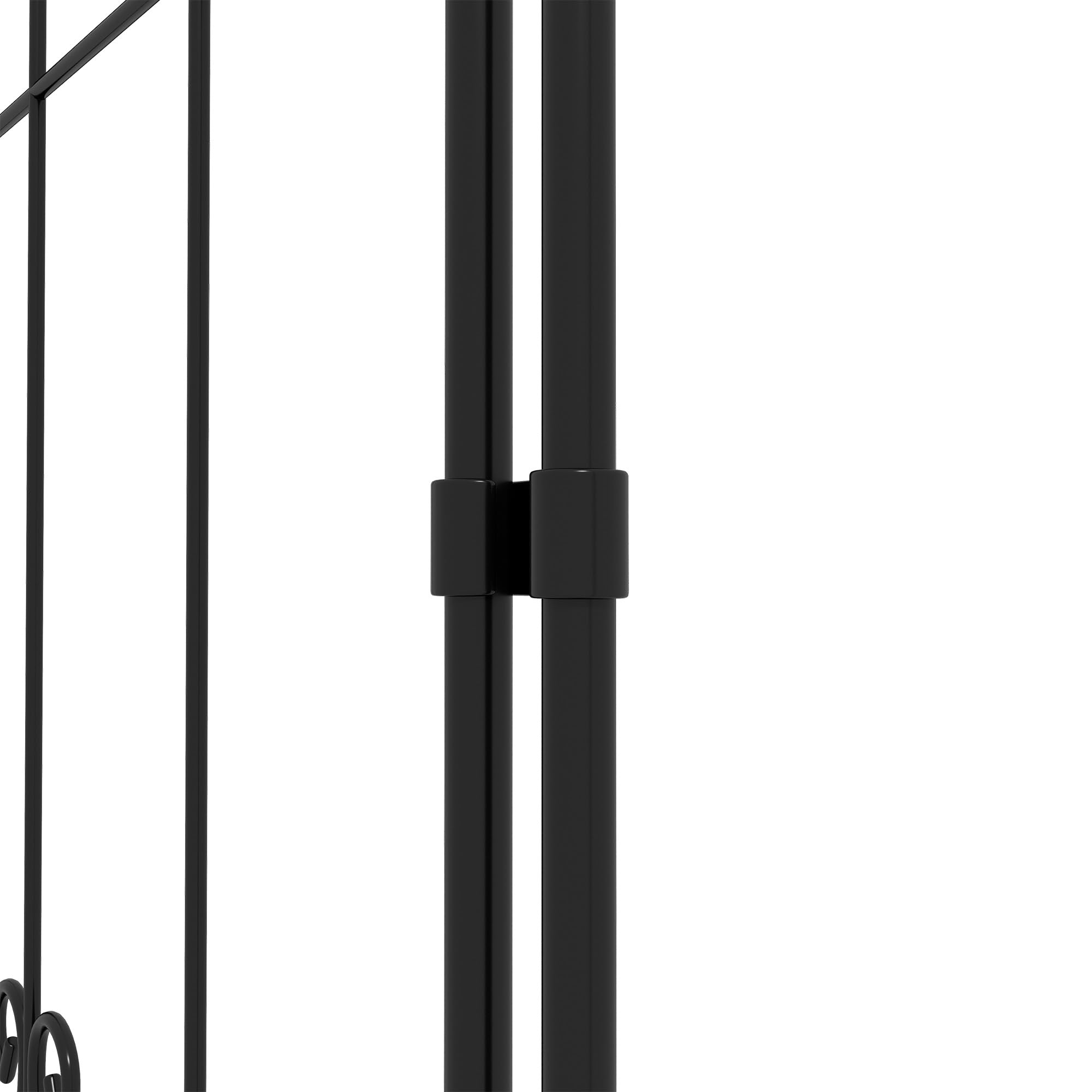 Outsunny Lot de 2 Treillis de Jardin, Support pour Plantes grimpantes en métal, 50L x 181H cm, Noir