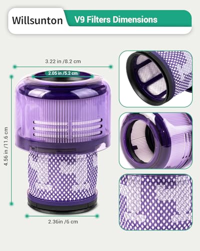 Image of 3 Pack SV18 V9 Filter Replacement for Dyson V9 Motorbar Cordless Vacuum