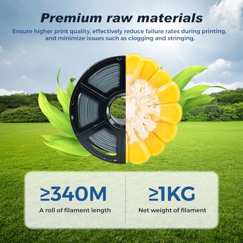 Image of FLASHFORGE Rapid PLA Filament 1.75mm Iron Grey, 500mm /s High Speed Printing, 3D Printer Filament 1kg Spool, Dimensional Accuracy + /- 0.02mm, Enjoy Exceptional Print Quality