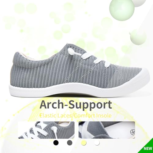 Image of AISFAESㅤ Mesh Slip On Shoes Women Comfort Knit Slip On Loafer Casual Fashion Sneaker Lightweight and Breathable Walking Flats