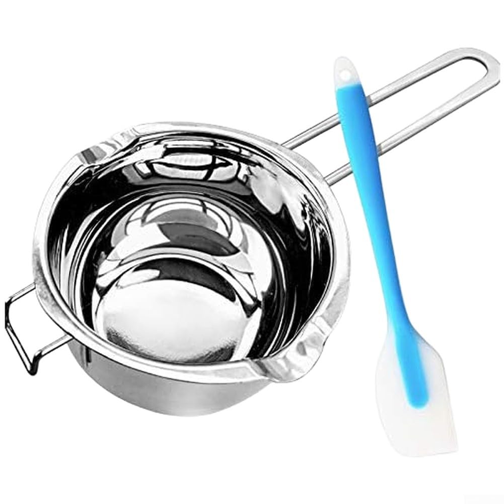 Vielseitiges Schokoladen-Schmelztopf-Set, 1000 ml 304 Edelstahl, Doppelkesseltopf mit Spatel zum Schmelzen von Schokolade, Butter, Wachs zu Hause