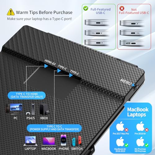 image for BOSII Laptop Screen Extender Portable - 14 Inch Triple IPS FHD 1080P H