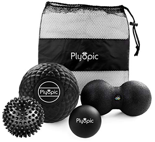 Plyopic Massage Ball Set – for Deep Tissue Muscle Recovery, Myofascial Release, Trigger Point Therapy, Crossfit Mobility and Plantar Fasciitis Relief