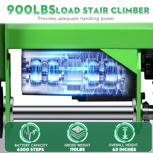Carretilla eléctrica 1250W para escaleras con ruedas de goma miniatura 3