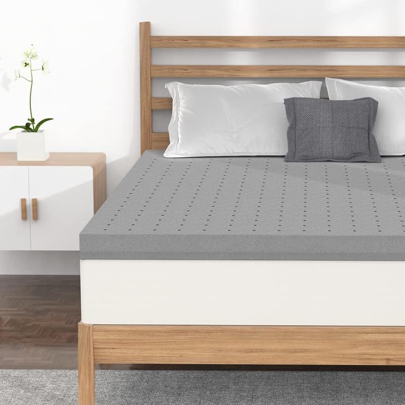 Miniatura 9 de Maxzzz Cubrecolchón de espuma viscoelástica de 3 pulgadas, tamaño Queen, de bambú de firmeza media, cubrecolchón ventilado, felpa certificada