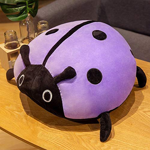Peluche coccinelle pour chambre enfant coussin de lecture violet 80cm