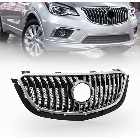 UnayKolb For 2016 2017 2018 Buick Envision Base/Essence/Preferred/Premium Sport Utility Front Bumper Upper Grille Grill Chrome Brake Cover