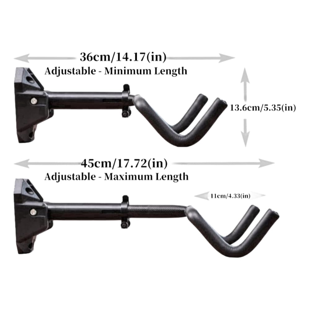 Wall mounted bicycle parking rack Bicycle Wall Mount with Adjustable Angle and Wall Distance, Foldable - Image 3