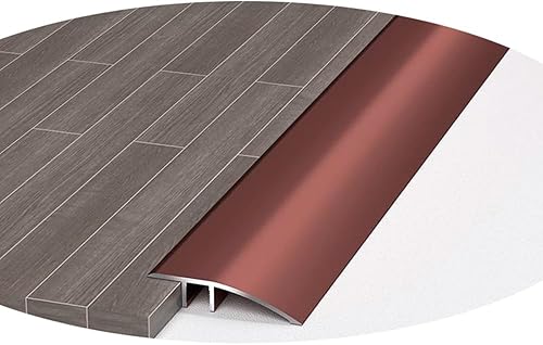 Miniatura 8 de HCZION 1 tira de umbral para puerta, tira de transición de aluminio, tira de transición de piso, rampa de umbral de alfombra, reductor de umbrales