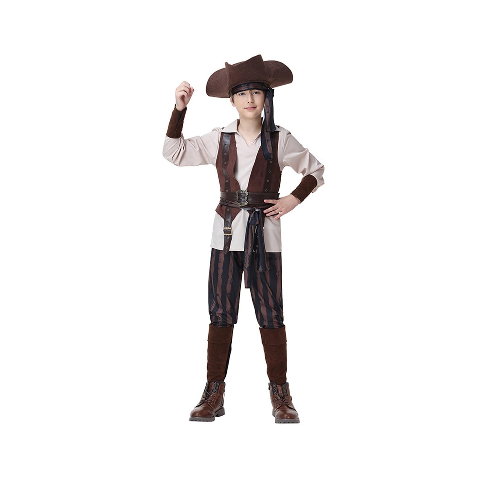 Generico Costume da pirata per bambini, costume barocco, per ragazzi e ragazze, medievali, pirati, costumi di carnevale per bambini, pirata, storico marchese, spettacolo di ruolo 7i31