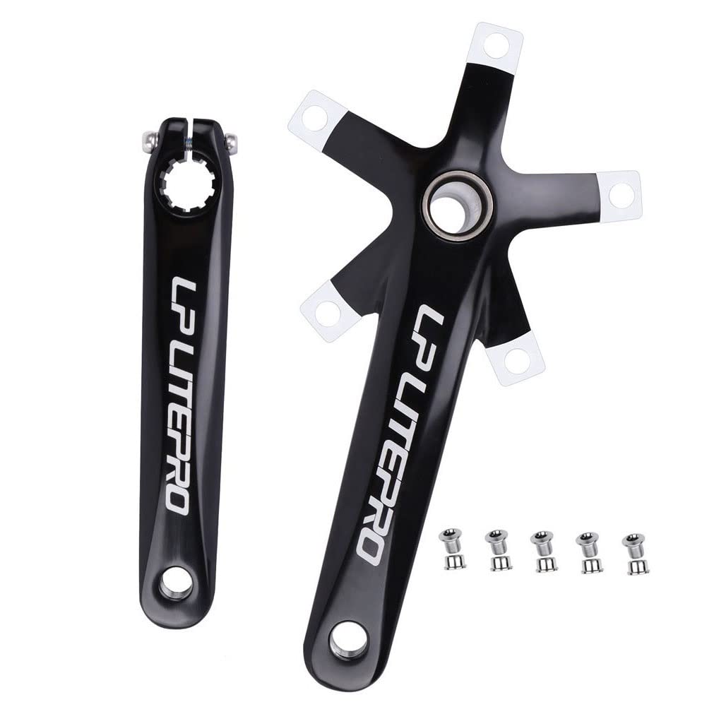 Jeu De Bras De Pédalier Vélo – 170 Mm – BCD 130 Mm – Alliage Aluminium Noir – Pour Vélo Pliable – Neuf