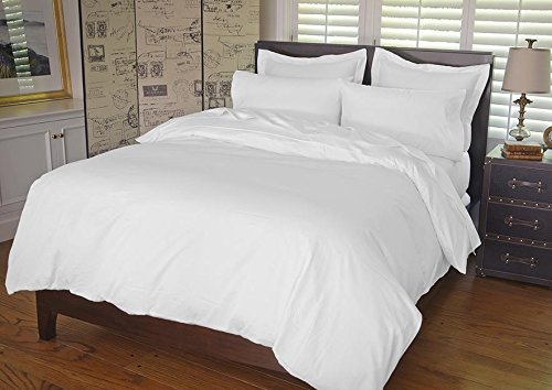 Warm Things Home 360 Thread Count Cotton Percale Sheet Set WHITE / TWIN