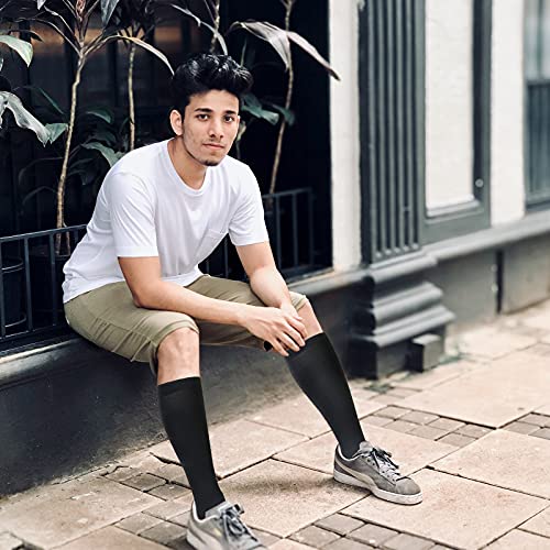 Hltpro 4 Pairs Compression Socks For Women & Men - Best Support For Medical, Circulation, Nurses, Running, Travel #TOP3