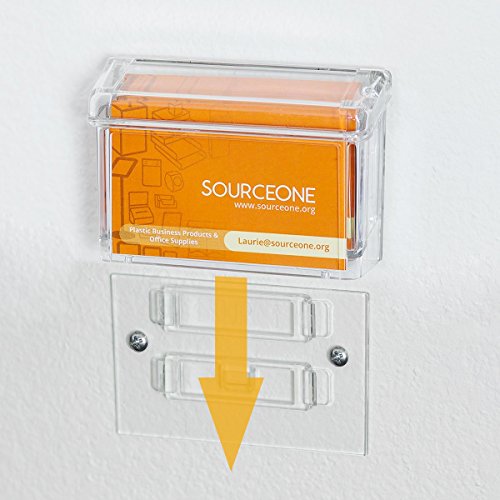 Sourceone.org Source One Premium Outdoor Business Card Holder Peel And Stick Clear Unbreakable Take One Sticker Included #TOP2