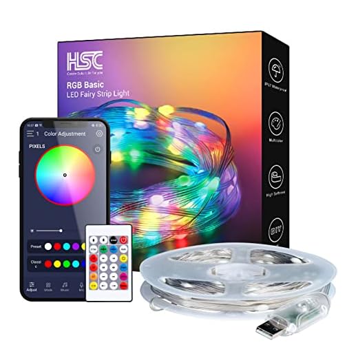 Fairy String Lights RGB Color Changing-32.8FT 100 LED USB Fairy Light Bluetooth App Indoor Outdoor String Light with Remote Control Multicolor Waterproof Light for Bedroom Party Christmas Decoration