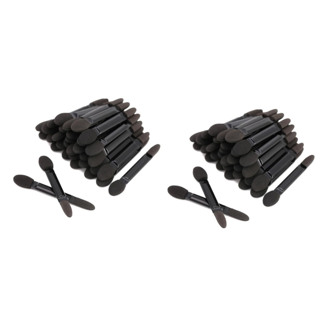 FOMIYES 2sets Double-headed Eye Shadow Applicator Sponge Brush Set Makeup Brushes for Women Sturdy Lightweight Travel-friendly Eyeshadow Sponge 50pcs*2