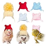 5 Piece Mini Small Animal Hat for Hamster Hedgehog Lizard Guinea Pig Knitted Headwear Pets Costume D