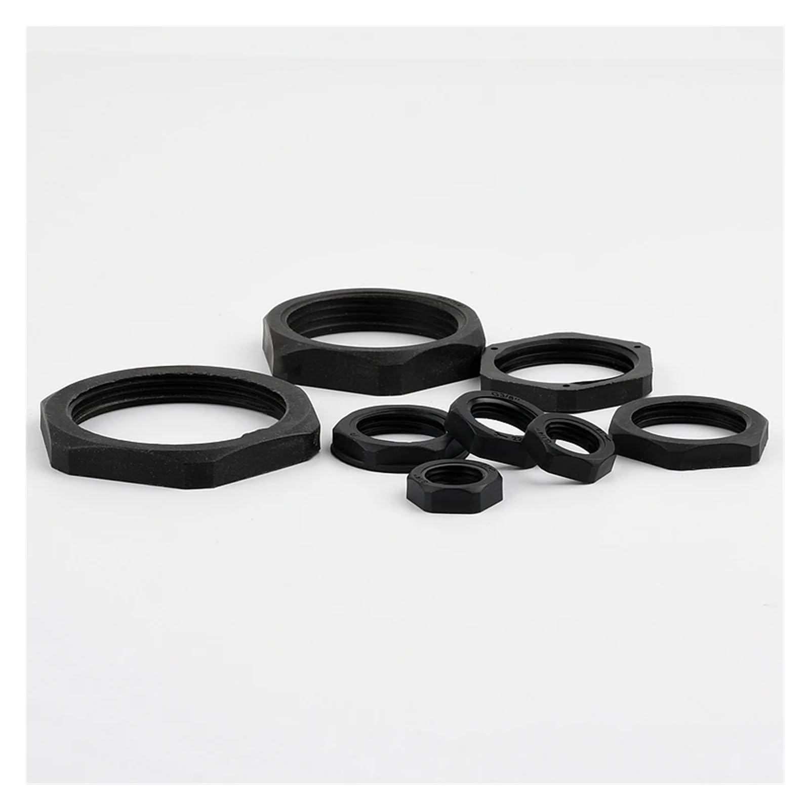 3-20 schwarze Nylon-Sechskantmuttern G-Gewinde 1/4 "3/8" 1/2 "3/4" 1 "1,2" 1,5 "2" Befestigungsstandardteile Wasserrohrverbindung(G2 inch,20pcs)
