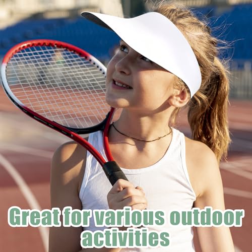 Jastore Kids Sun Visor Hats for Girls Boys Lightweight Sport Hat UPF50+ Sun Hat Tennis Running Hats for Outdoor Activities4