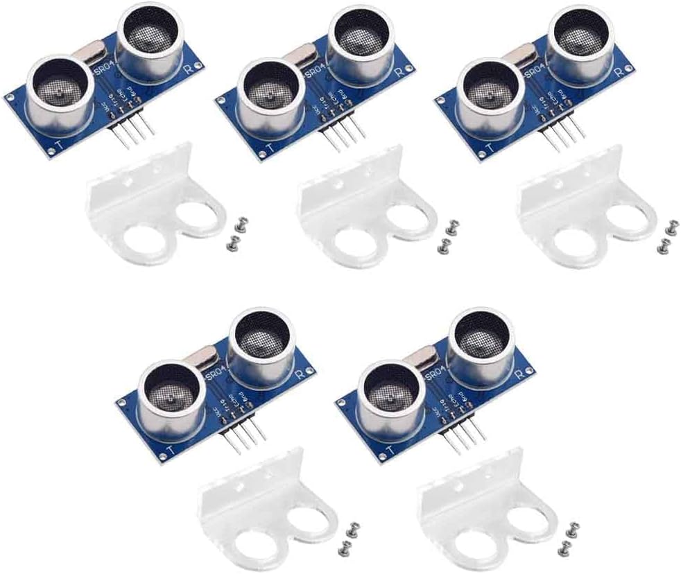 Madifei AE 5Pcs HC-SR04 Ultrasonic Sensor Module for UNO R3 MEGA Mega2560 Duemilanove Nano Robot XBee ZigBee