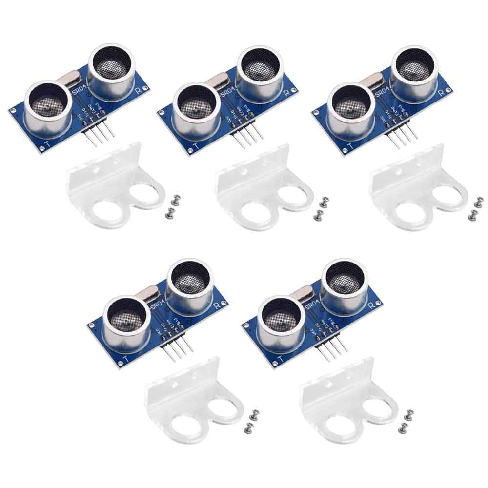 Madifei AE 5Pcs HC-SR04 Ultrasonic Sensor Module for UNO R3 MEGA Mega2560 Duemilanove Nano Robot XBee ZigBee