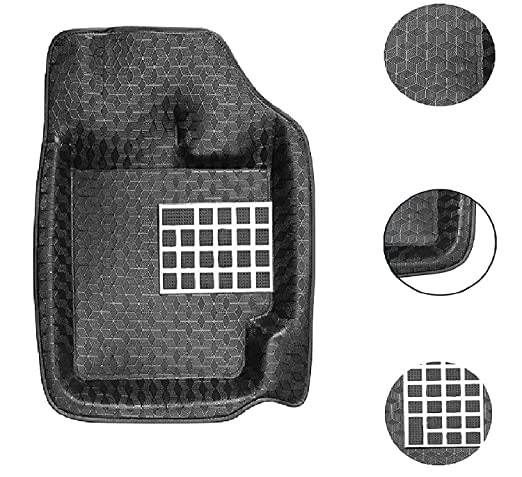 Image of EVA-Plastic 5D Car Floor Mats Compatible with Hyundai i10 Nios (Model : 2019-Till Date)-Black