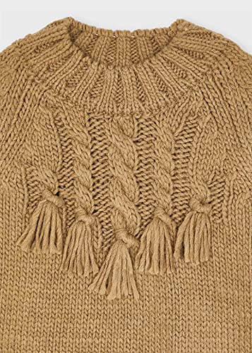 Mayoral Braided Sweater for Girls Hazelnut3