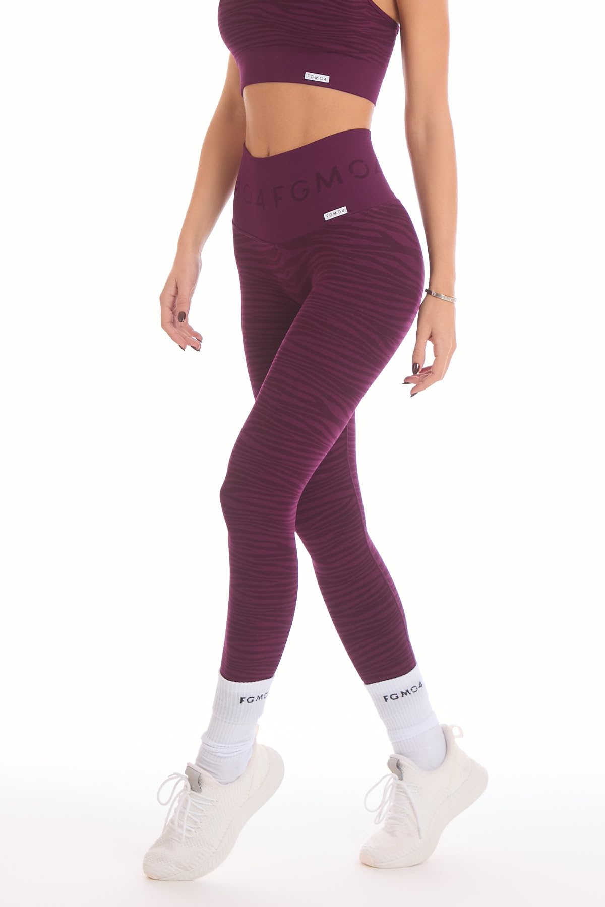 FGM04 Leggings Push Up Jungle Tigre 2.0 | Fascione alto 13 cm, retro arricciato, stampa animalier, tessuto opaco e Oeko-Tex Classe 1.