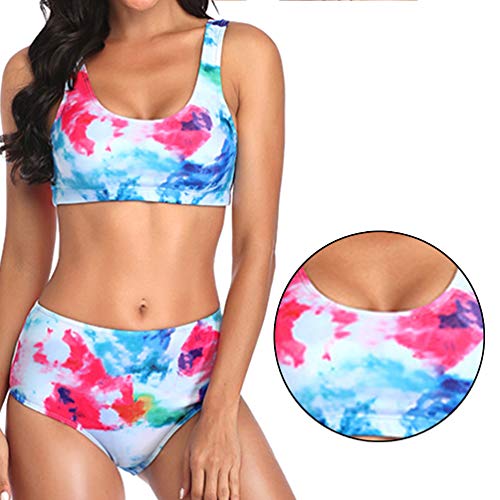 CliSPEED 1 conjunto de biquíni com estampa de flores, conjunto de biquíni de duas peças para meninas