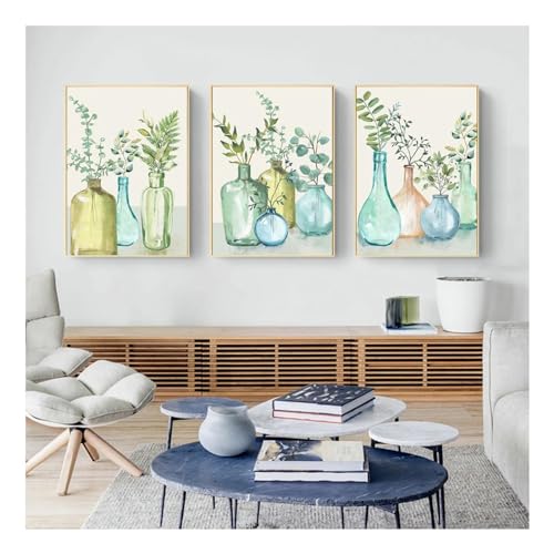 Affiches de feuilles botaniques JGGXHM déco murale sans entretien pour cuisine