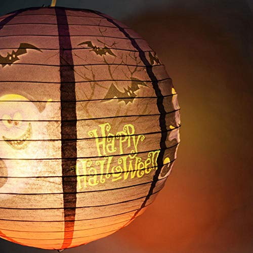 Image of Quasimoon PaperLanternStore.com 12 Inch Ghost Halloween Paper Lantern