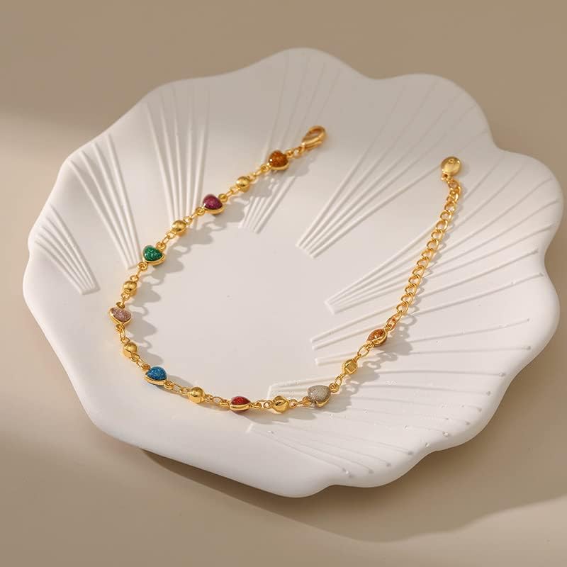 Colorful Boho Charm Bracelets for Women, Adjustable 18K Gold-Plated Gold Charm Bracelet, Trendy Jewelry for Daily Wear, Vacation & Gifts - Image 3