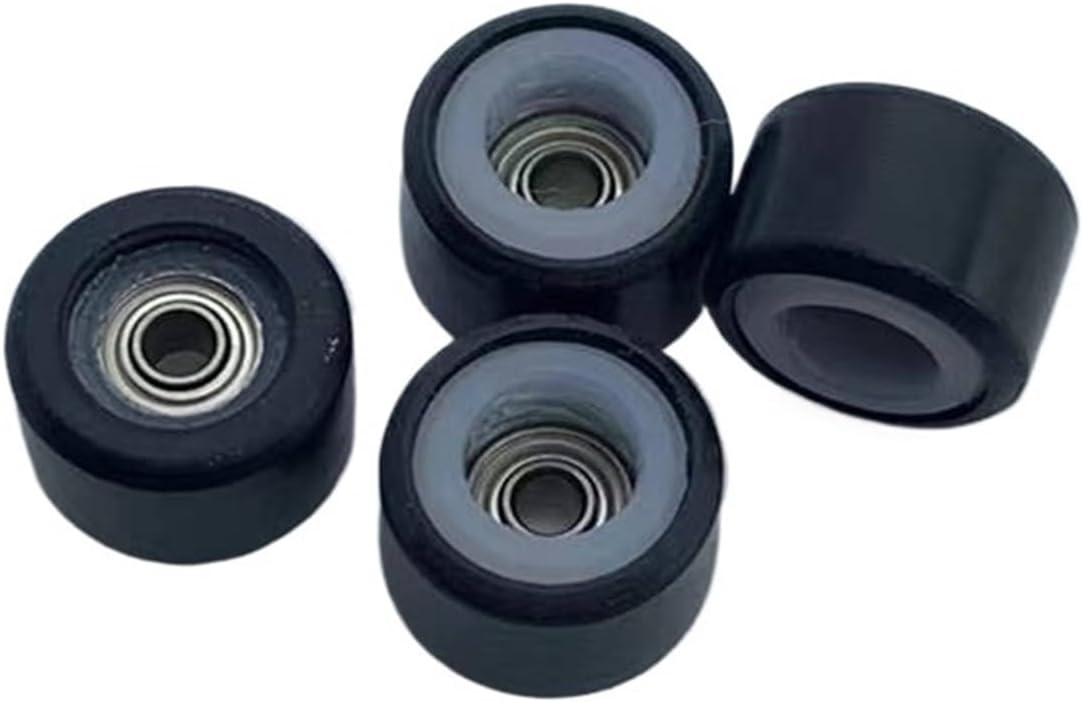 Fingerboard Wheels Double Layer CNC Fingerboard Wheels Professional for Finger Skateboard Toys(Black Blue)