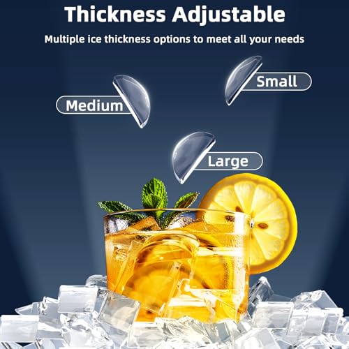 Image of Antarctic Star Crescent Ice Maker, Slow-Melting Countertop Ice Maker, 27 Lbs /24H, 16Pcs in 15Mins, Self-Cleaning,24-Hour Timer, for Home /Kitchen /Office /Party