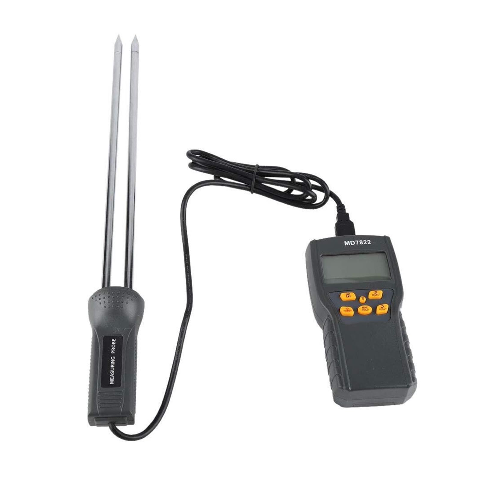 MD7822 Digital Grain Moisture Meter Analyzer Temperature Thermometer Humidity Hygrometer Water Damp Detector Tester