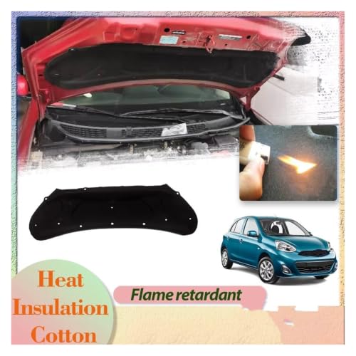 Doublure d'isolation coton Nissan Micra K13 capot de voiture - 3
